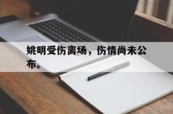 海星体育登录网站-姚明受伤离场，伤情尚未公布。